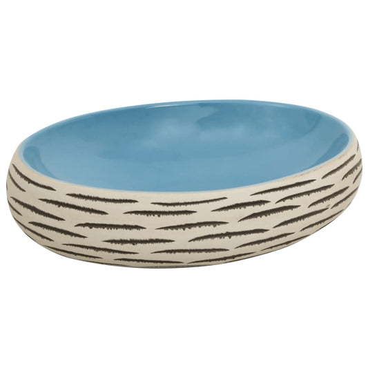 Countertop Basin Multicolour Oval 59x40x15 cm Ceramic Countertop Basin Multicolour Oval 59x40x15 cm Ceramic
