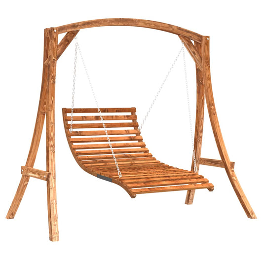 Swing Bed Solid Wood Spruce with Teak Finish Swing Bed Solid Wood Spruce with Teak Finish