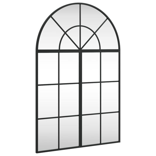 Wall Mirror Black 60x90 cm Arch Iron Wall Mirror Black 60x90 cm Arch Iron