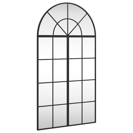 Wall Mirror Black 60x110 cm Arch Iron Wall Mirror Black 60x110 cm Arch Iron