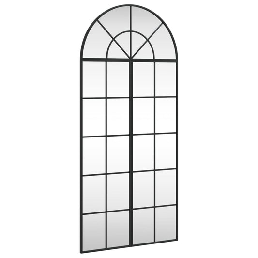 Wall Mirror Black 60x130 cm Arch Iron Wall Mirror Black 60x130 cm Arch Iron