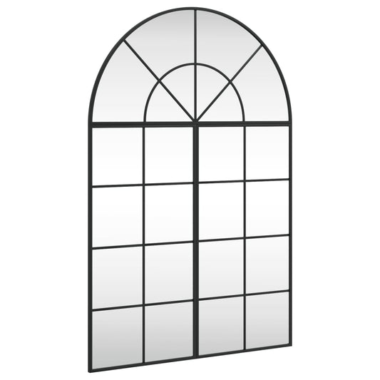 Wall Mirror Black 80x120 cm Arch Iron Wall Mirror Black 80x120 cm Arch Iron