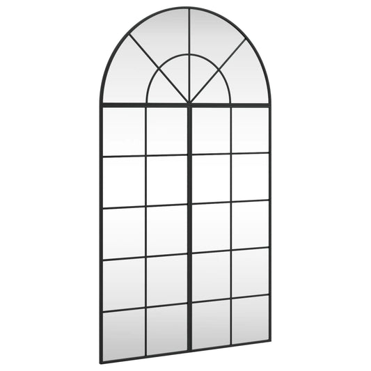 Wall Mirror Black 80x140 cm Arch Iron Wall Mirror Black 80x140 cm Arch Iron