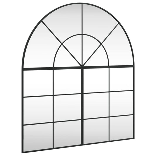 Wall Mirror Black 100x110 cm Arch Iron Wall Mirror Black 100x110 cm Arch Iron