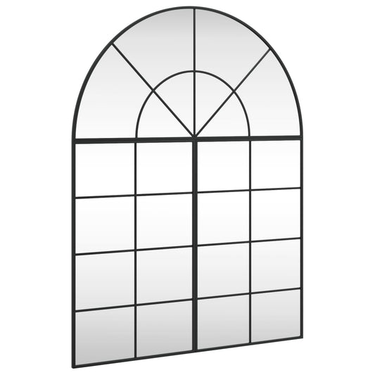 Wall Mirror Black 100x130 cm Arch Iron Wall Mirror Black 100x130 cm Arch Iron