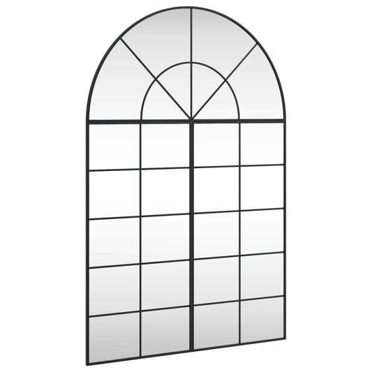 Wall Mirror Black 100x150 cm Arch Iron Wall Mirror Black 100x150 cm Arch Iron