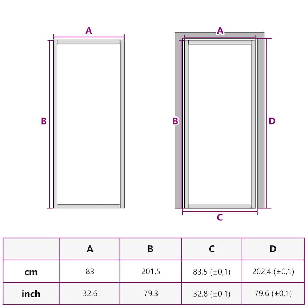Interior Door Slim Black 83x201.5 cm Tempered Glass and Aluminium