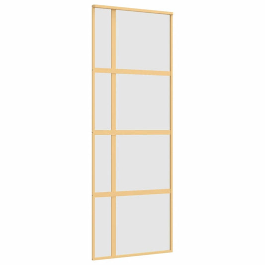 Sliding Door Gold 76x205 cm Frosted ESG Glass and Aluminium Sliding Door Gold 76x205 cm Frosted ESG Glass and Aluminium