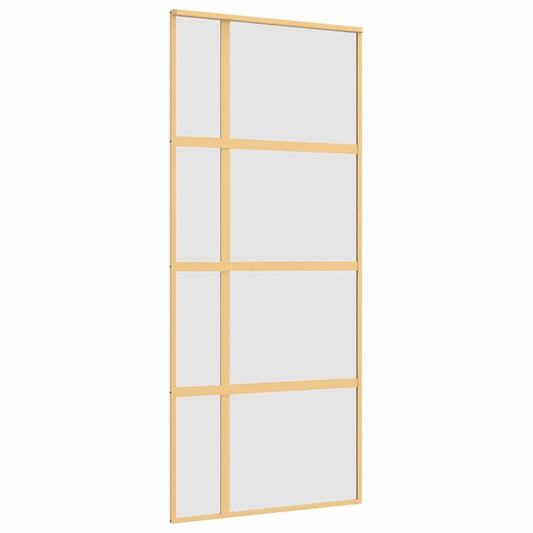 Sliding Door Gold 90x205 cm Frosted ESG Glass and Aluminium Sliding Door Gold 90x205 cm Frosted ESG Glass and Aluminium