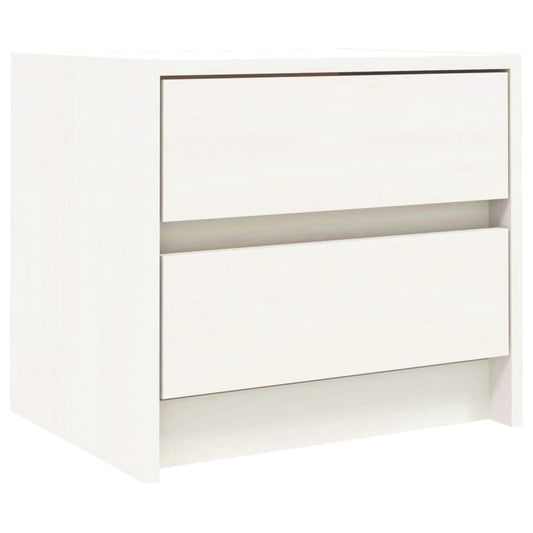 Bedside Cabinet White 40x31x35.5 cm Solid Wood Pine Bedside Cabinet White 40x31x35.5 cm Solid Wood Pine