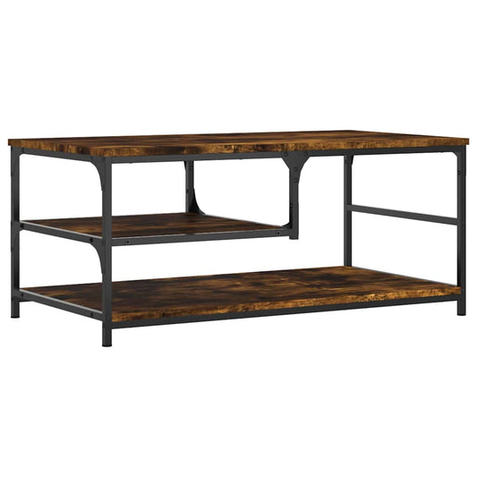 Coffee Table Smoked Oak 90x49x40 cm Engineered Wood Coffee Table Smoked Oak 90x49x40 cm Engineered Wood
