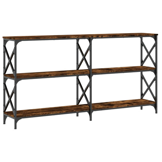 Console Table Smoked Oak 156x28x80.5 cm Engineered Wood Console Table Smoked Oak 156x28x80.5 cm Engineered Wood