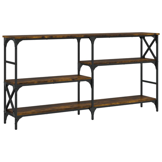 Console Table Smoked Oak 150x29x76.5 cm Engineered Wood Console Table Smoked Oak 150x29x76.5 cm Engineered Wood