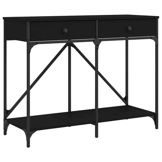 Console Table Black 100x39x78.5 cm Engineered Wood Console Table Black 100x39x78.5 cm Engineered Wood