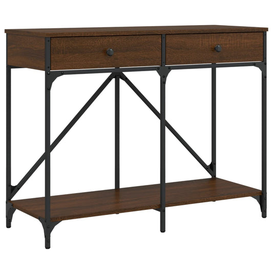 Console Table Brown Oak 100x39x78.5 cm Engineered Wood Console Table Brown Oak 100x39x78.5 cm Engineered Wood