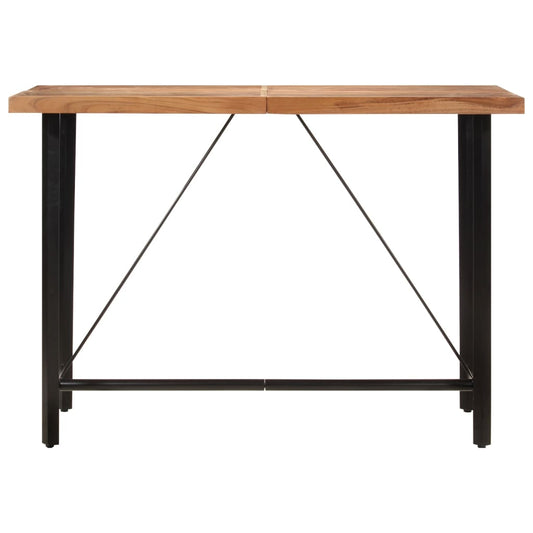 Bar Table 150x70x107 cm Solid Wood Acacia and Iron Bar Table 150x70x107 cm Solid Wood Acacia and Iron