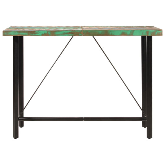 Bar Table 150x70x107 cm Solid Wood Reclaimed and Iron Bar Table 150x70x107 cm Solid Wood Reclaimed and Iron