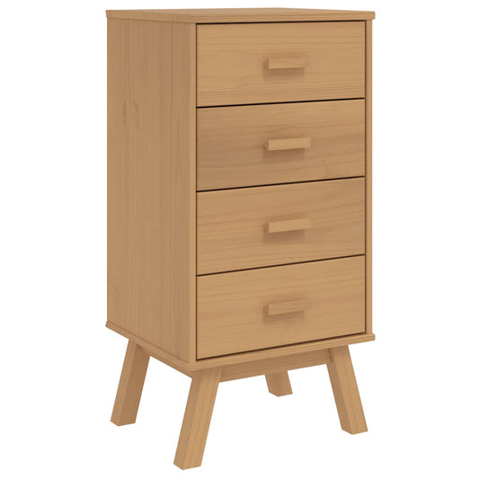 Bedside Cabinet "OLDEN" Brown Solid Wood Pine Bedside Cabinet "OLDEN" Brown Solid Wood Pine