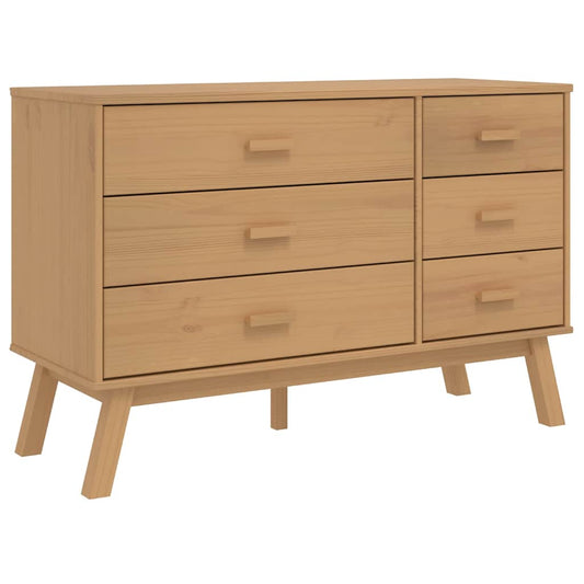 Drawer Cabinet "OLDEN" Brown Solid Wood Pine Drawer Cabinet "OLDEN" Brown Solid Wood Pine