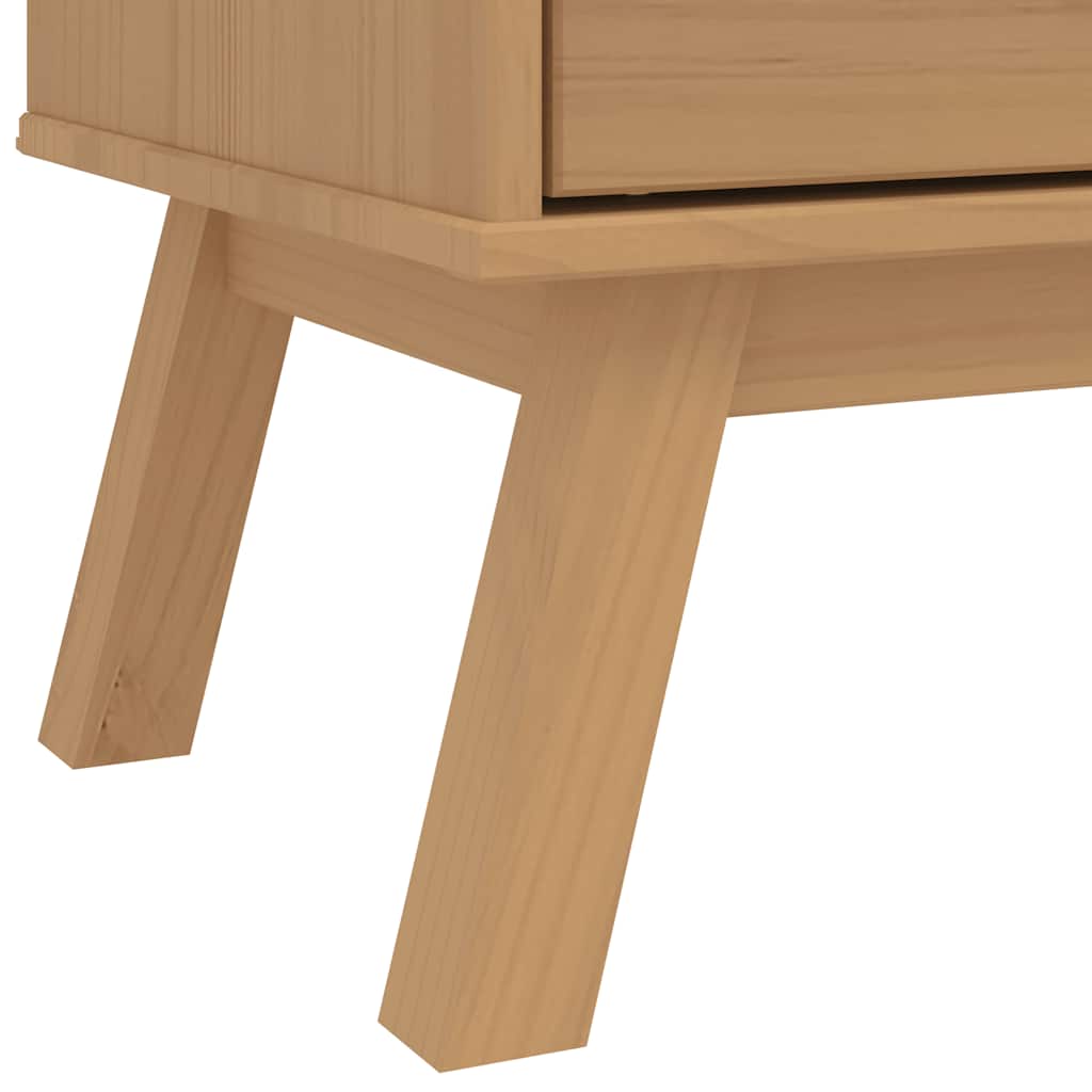 Drawer Cabinet "OLDEN" Brown Solid Wood Pine