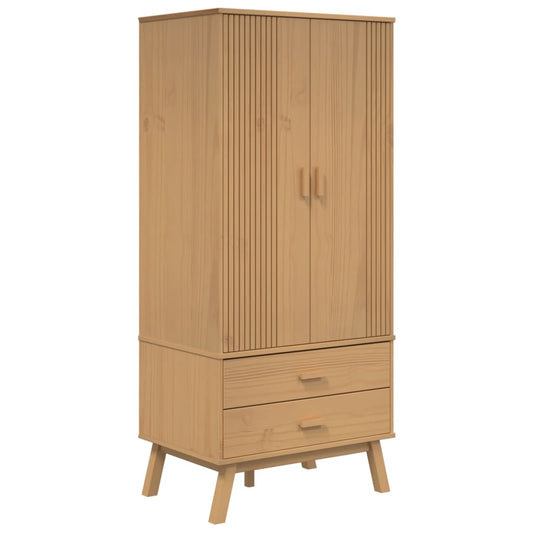 Wardrobe "OLDEN" Brown 76,5x53x172 cm Solid Wood Pine Wardrobe "OLDEN" Brown 76,5x53x172 cm Solid Wood Pine