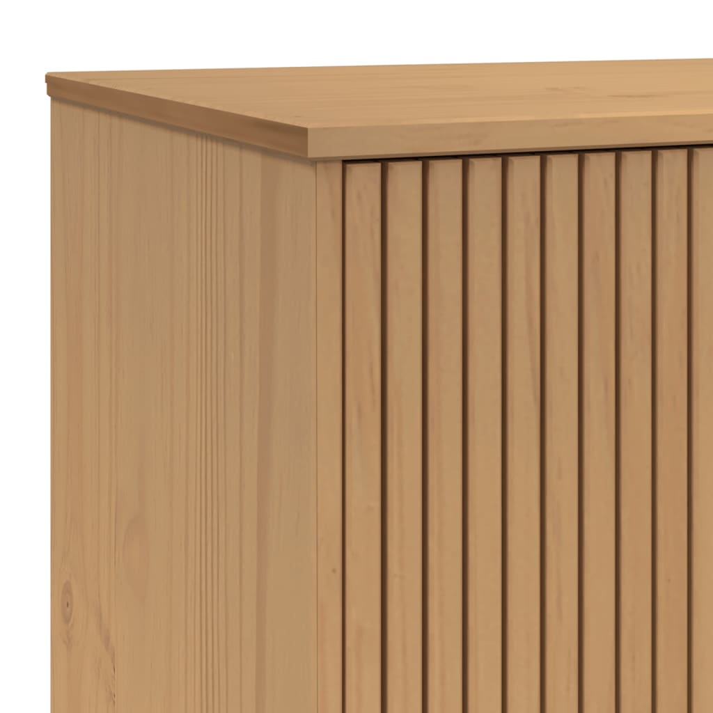 Sideboard OLDEN Grey and Brown 114x43x73.5cm Solid Wood Pine