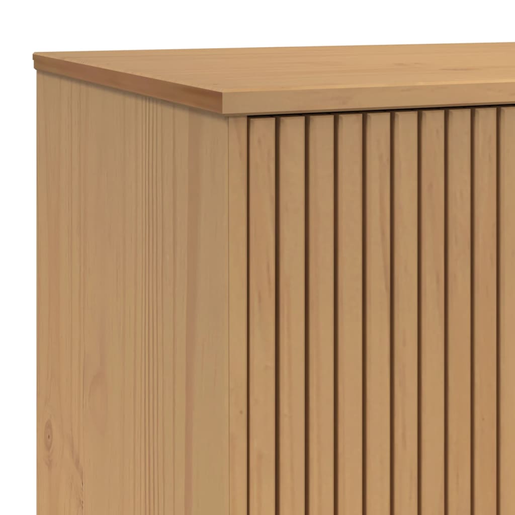 Sideboard "OLDEN" White and Brown 114x43x73,5cm Solid Wood Pine