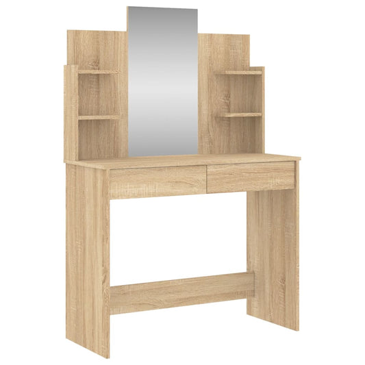 Dressing Table with Mirror Sonoma Oak 96x39x142 cm Dressing Table with Mirror Sonoma Oak 96x39x142 cm
