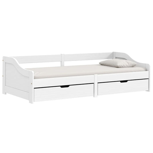 Day Bed with 2 Drawers without Mattress "IRUN" White 90x200 cm Day Bed with 2 Drawers without Mattress "IRUN" White 90x200 cm