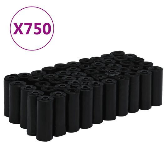 Dog Poop Bags 750 pcs Black 30x20 cm PE Dog Poop Bags 750 pcs Black 30x20 cm PE