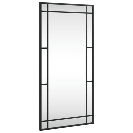Wall Mirror Black 40x80 cm Rectangle Iron Wall Mirror Black 40x80 cm Rectangle Iron