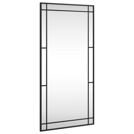 Wall Mirror Black 50x100 cm Rectangle Iron Wall Mirror Black 50x100 cm Rectangle Iron