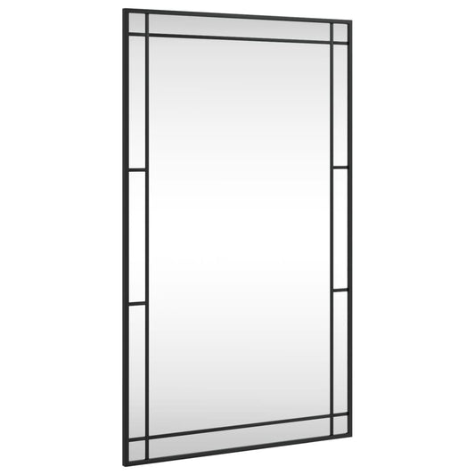 Wall Mirror Black 60x100 cm Rectangle Iron Wall Mirror Black 60x100 cm Rectangle Iron