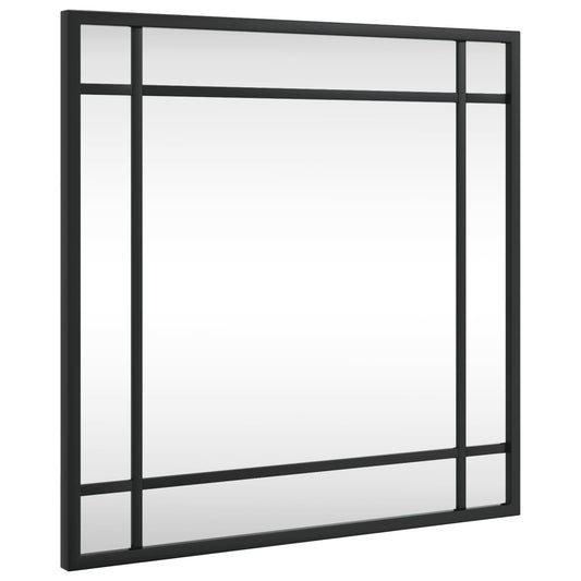 Wall Mirror Black 40x40 cm Square Iron Wall Mirror Black 40x40 cm Square Iron