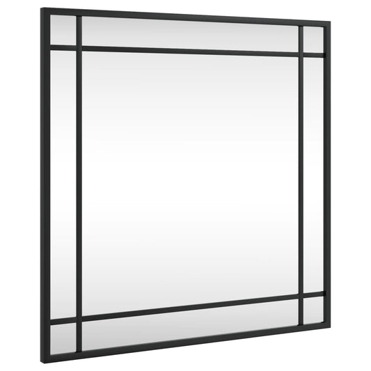 Wall Mirror Black 50x50 cm Square Iron Wall Mirror Black 50x50 cm Square Iron