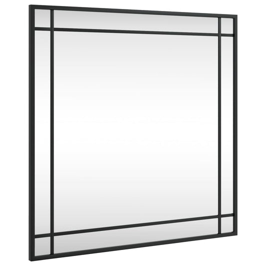Wall Mirror Black 60x60 cm Square Iron Wall Mirror Black 60x60 cm Square Iron