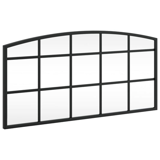 Wall Mirror Black 60x30 cm Arch Iron Wall Mirror Black 60x30 cm Arch Iron