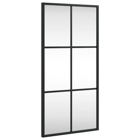 Wall Mirror Black 30x60 cm Rectangle Iron Wall Mirror Black 30x60 cm Rectangle Iron
