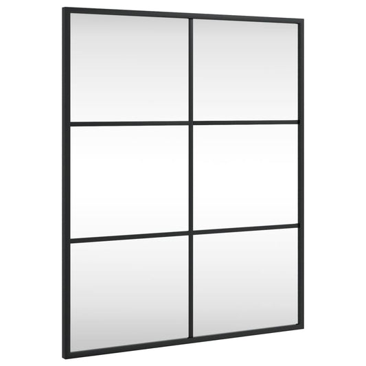 Wall Mirror Black 50x60 cm Rectangle Iron Wall Mirror Black 50x60 cm Rectangle Iron