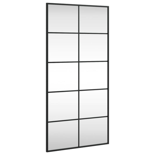 Wall Mirror Black 50x100 cm Rectangle Iron Wall Mirror Black 50x100 cm Rectangle Iron