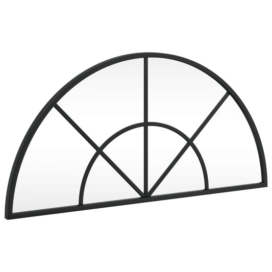 Wall Mirror Black 60x30 cm Arch Iron Wall Mirror Black 60x30 cm Arch Iron