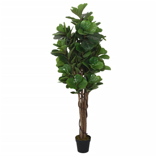 Artificial Fiddle Leaf Fig Tree 96 Leaves 80 cm Green Artificial Fiddle Leaf Fig Tree 96 Leaves 80 cm Green