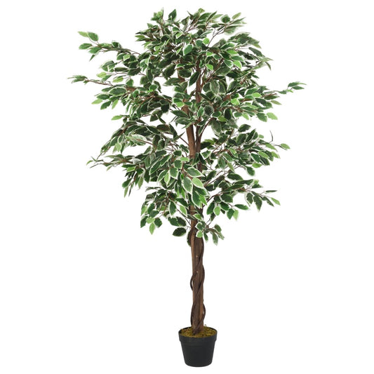 Artificial Ficus Tree 630 Leaves 120 cm Green Artificial Ficus Tree 630 Leaves 120 cm Green