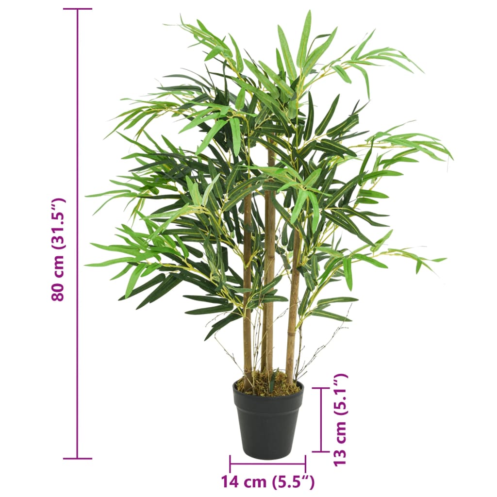 Versatile 80 cm Green Artificial Bamboo Tree placed in a cozy living room, enhancing the atmosphere.