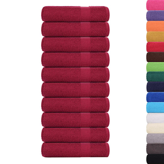 Bath Towels "FROGN" 10 pcs Bordeaux 100x150 cm 360 gsm Bath Towels "FROGN" 10 pcs Bordeaux 100x150 cm 360 gsm