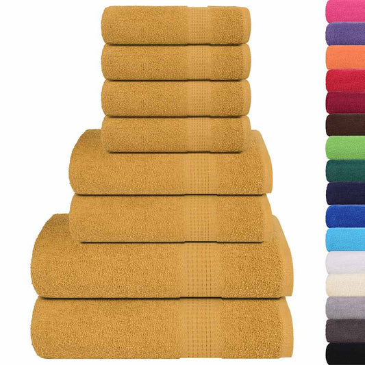 8 Piece Towel Set "FROGN" Gold 360 gsm 8 Piece Towel Set "FROGN" Gold 360 gsm