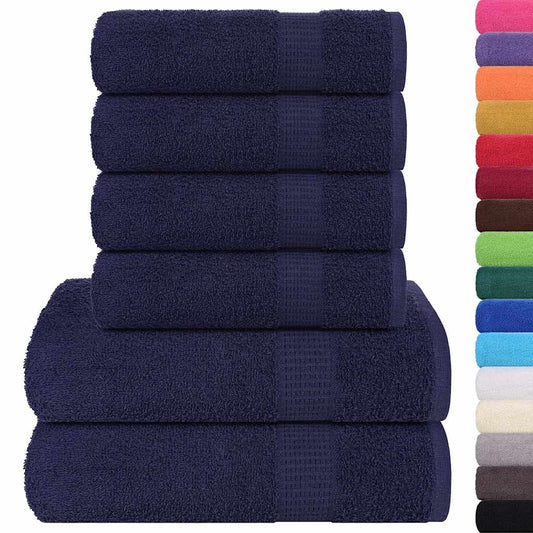 6 Piece Towel Set "FROGN" Navy Blue 360 gsm 6 Piece Towel Set "FROGN" Navy Blue 360 gsm