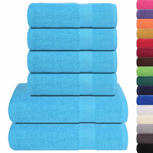 6 Piece Towel Set "FROGN" Turquoise 360 gsm 6 Piece Towel Set "FROGN" Turquoise 360 gsm