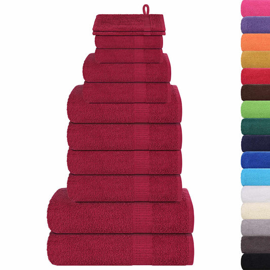 12 Piece Towel Set "FROGN" Bordeaux 360 gsm 12 Piece Towel Set "FROGN" Bordeaux 360 gsm