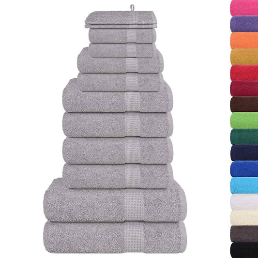 12 Piece Towel Set "FROGN" Grey 360 gsm 12 Piece Towel Set "FROGN" Grey 360 gsm